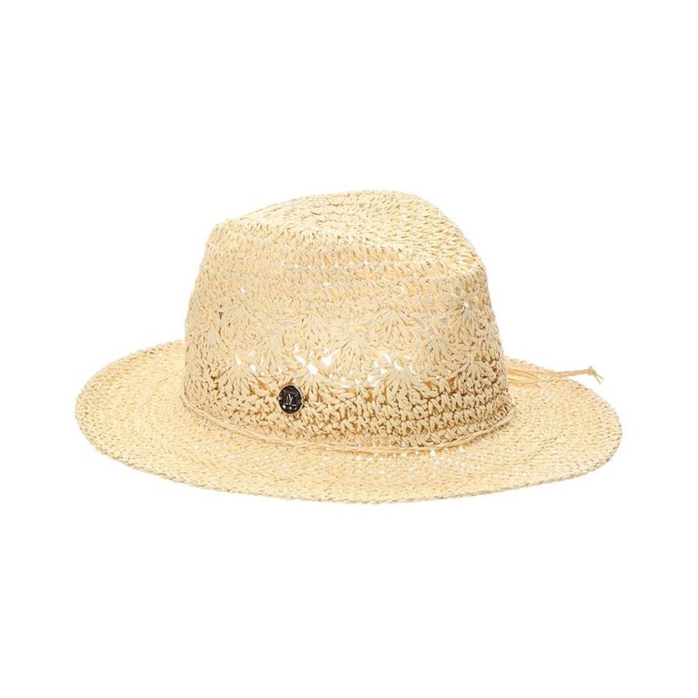 Bruno Magli Crochet Raffia Rancher Hat, Brown